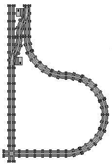 12V Halbkreis mit Spurwechsel und Kreuzung Variante 3