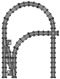 12V Halbkreis mit Spurwechsel und Kreuzung