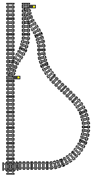 9V Halbkreis mit Spurwechsel und Kreuzung Variante 2