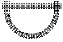 9V Halbkreis mit zwei Kreuzungen